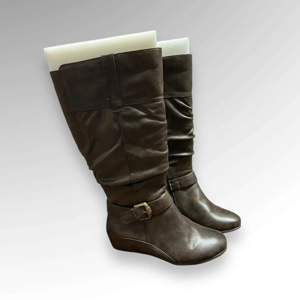 Cloudwalkers Sibel Tall Wedge Boot 8 1/2 Wide